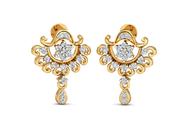 Tanvi Diamond Earrings in Gold